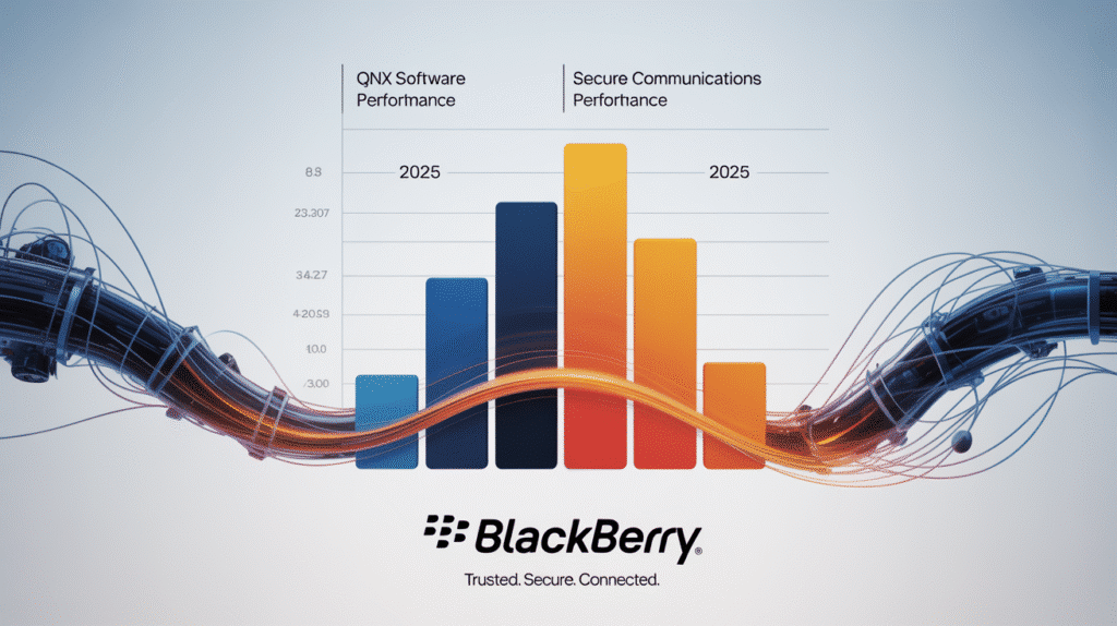 BlackBerry Q1 2025 revenue segment chart
