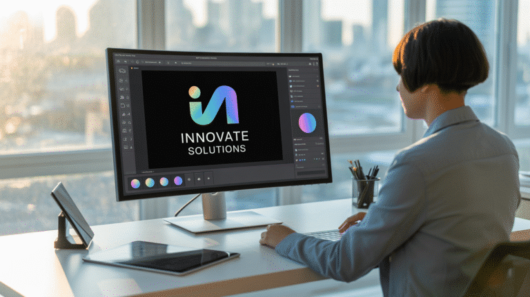 Higgsfield AI for business branding in modern workspace