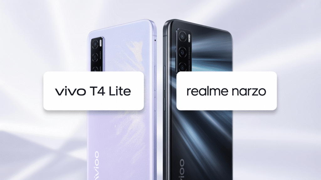 vivo t4 lite price in India 2025 vs realme narzo