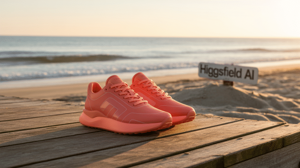 Higgsfield AI for business branding with seasonal product mockups