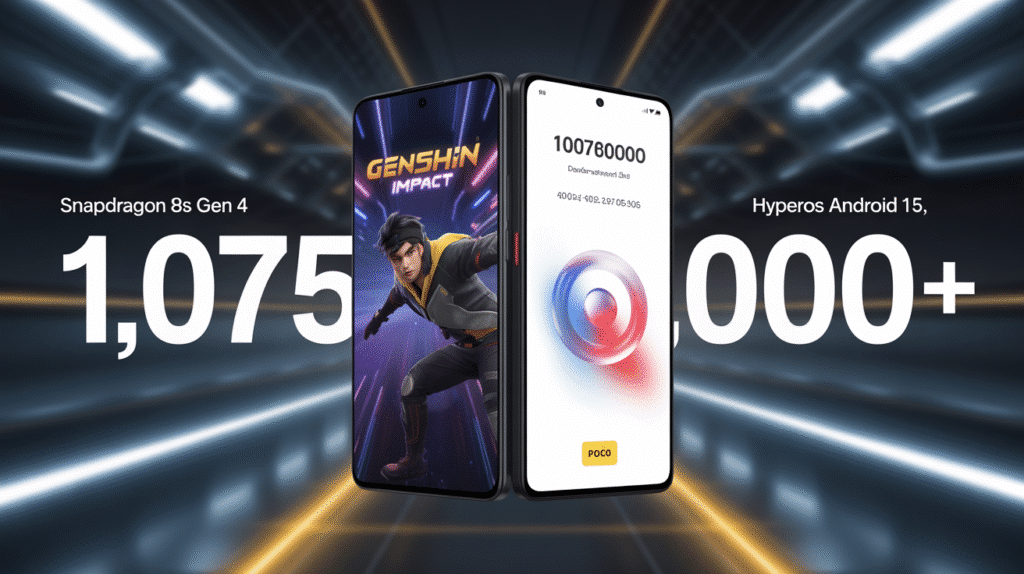 Poco F7 price in India with Snapdragon 8s Gen 4 benchmark and gaming test