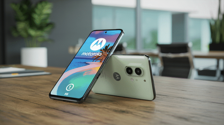 motorola moto g86 5g phone on desk